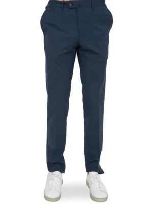Klasyczne granatowe spodnie chinos z mieszanki wełny dla mężczyzn Emporio Armani