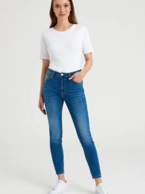 Zdjęcie produktu Klasyczne jeansy typu skinny push up, niebieskie Greenpoint