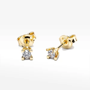 Klasyczne kolczyki ze złota z cyrkonią Filipowicz