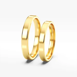 Klasyczne obrączki z żółtego złota 3mm| płaskie Filipowicz