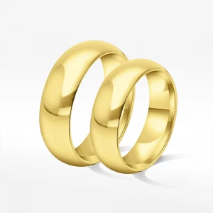 Klasyczne obrączki z żółtego złota 6.5mm półokrągłe Filipowicz