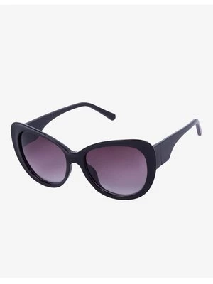 Klasyczne okulary przeciwsłoneczne damskie czarne Shelvt