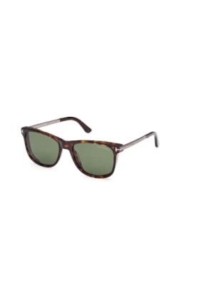 Klasyczne Okulary Przeciwsłoneczne Zielone Soczewki Ciemny Havana Tom Ford