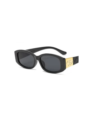 Klasyczne okulary w stylu retro - czarne  magmac 