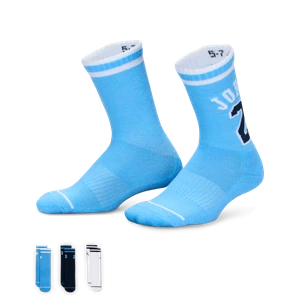 Klasyczne skarpety dla dużych dzieci Jordan Varsity Jersey (3 pary) - Niebieski