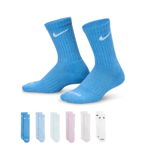 Klasyczne skarpety dla małych dzieci Nike Dri-FIT Performance Basics (6 par) - Niebieski