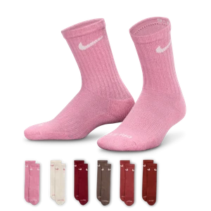 Klasyczne skarpety dla małych dzieci Nike Dri-FIT Performance Basics (6 par) - Różowy