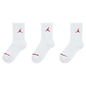 Klasyczne skarpety dla małych dzieci z amortyzacją Jordan Jumpman (3 pary) - Biel