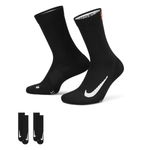 Klasyczne skarpety do tenisa NikeCourt Multiplier Cushioned (2 pary) - Czerń