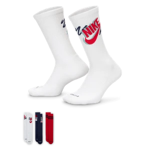 Klasyczne skarpety Nike Everyday Plus (3 pary) - Wielokolorowe