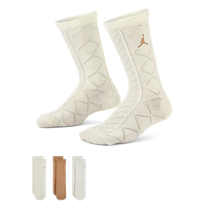 Klasyczne skarpety świąteczne na sezon 2025 dla dużych dzieci Jordan (3 pary) - Brązowy