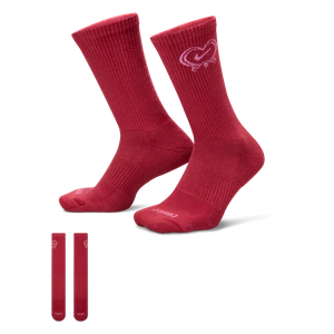 Klasyczne skarpety z amortyzacją Nike Everyday Plus (1 para) - Czerwony