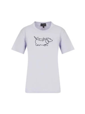 Klasyczny Bawełniany T-shirt dla Kobiet Emporio Armani