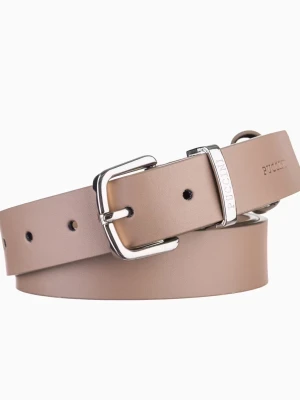 Klasyczny beżowy pasek damski ze skóry naturalnej rozmiar l Puccini