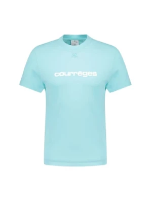 Klasyczny Biały T-Shirt dla Mężczyzn Courrèges