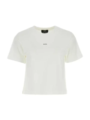 Klasyczny Biały T-shirt z Bawełny A.p.c.