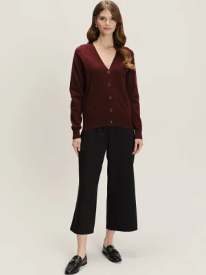 Klasyczny burgundowy kardigan Greenpoint