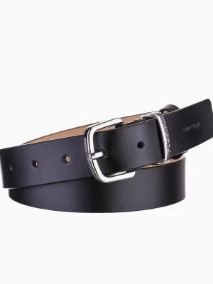 Klasyczny czarny pasek damski ze skóry naturalnej rozmiar s Puccini