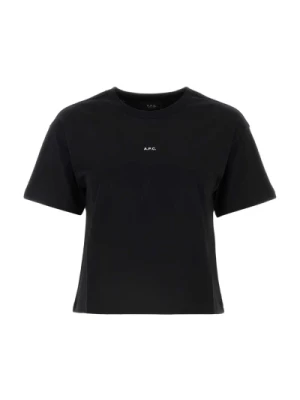 Klasyczny Czarny T-shirt z Bawełny A.p.c.