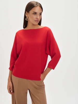 Klasyczny czerwony sweter TOP SECRET