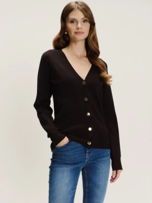 Klasyczny kardigan w czarnym kolorze Greenpoint