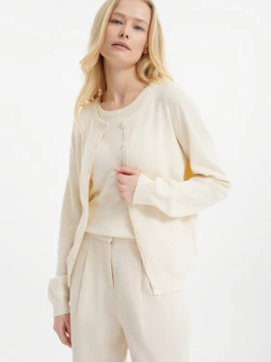 Klasyczny kardigan w kolorze kremowym Greenpoint