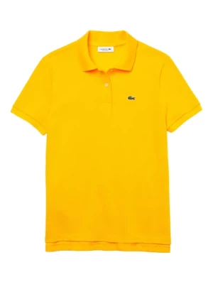 Klasyczny Krój Podstawowy Logo Polo Żółte Lacoste
