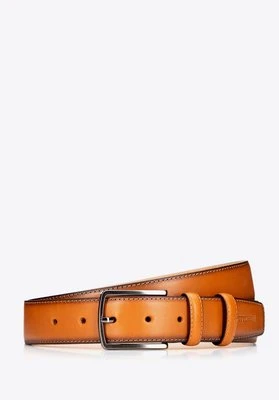 Klasyczny męski pasek ze skóry naturalnej brązowy Wittchen
