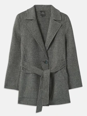 Klasyczny płaszcz Armani Exchange ciemnoszary
