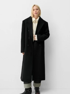 Klasyczny płaszcz Bershka czarny