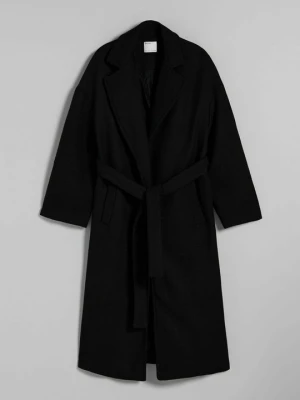 Klasyczny płaszcz Bershka czarny