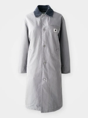 Klasyczny płaszcz Carhartt WIP szary