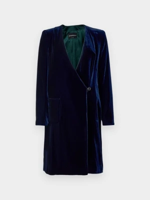Klasyczny płaszcz Emporio Armani granatowy