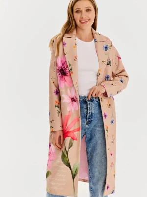 Klasyczny płaszcz Floral Bloom XS