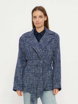 Klasyczny płaszcz Lauren Ralph Lauren niebieski