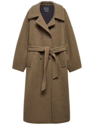 Klasyczny płaszcz Mango khaki