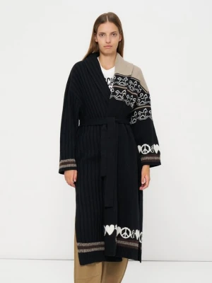 Klasyczny płaszcz MOSCHINO brązowy