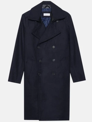 Klasyczny płaszcz Pier One By Zalando granatowy