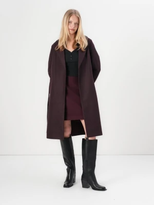 Klasyczny płaszcz Vero Moda bordowy