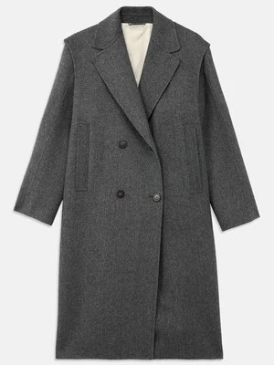 Klasyczny płaszcz Weekend Max Mara ciemnoszary