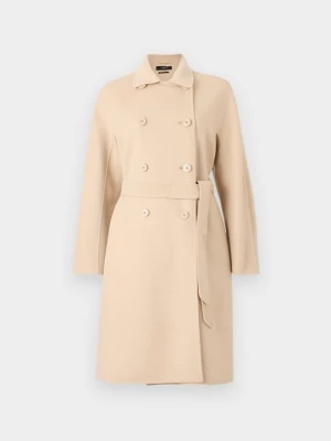 Klasyczny płaszcz Weekend Max Mara mleczny
