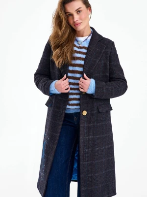 Klasyczny płaszcz z wełną Midnight Whiskers XS
