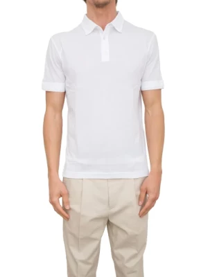Klasyczny Polo T-shirt w Białym Paolo Pecora