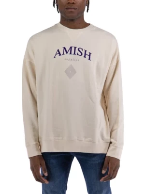 Klasyczny Sweter z Okrągłym Dekoltem Amish