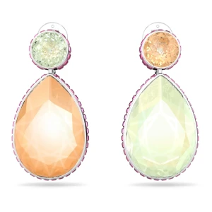 Klipsy Chroma, Wzór asymetryczny, Kryształy w kształcie kropli, Różnokolorowe, Powłoka z rodu Swarovski