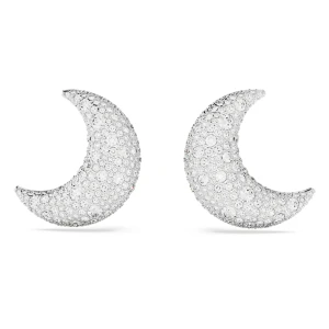 Klipsy Luna, Księżyc, Białe, Powłoka z rodu Swarovski