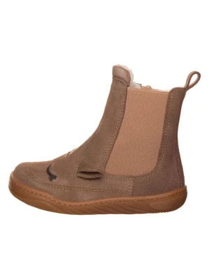 kmins Skórzane botki barefoot w kolorze brązowym rozmiar: 30