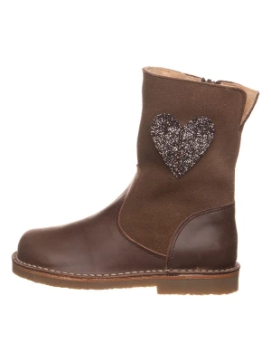 kmins Skórzane kozaki w kolorze brązowym rozmiar: 38