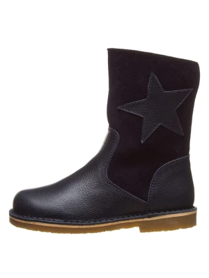 kmins Skórzane kozaki w kolorze granatowym rozmiar: 36