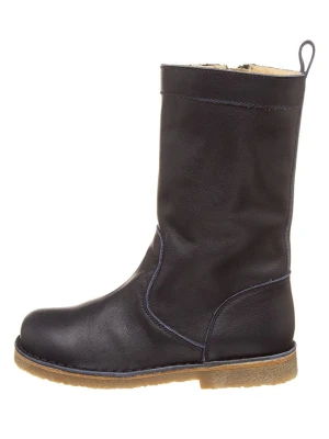 kmins Skórzane kozaki w kolorze granatowym rozmiar: 32